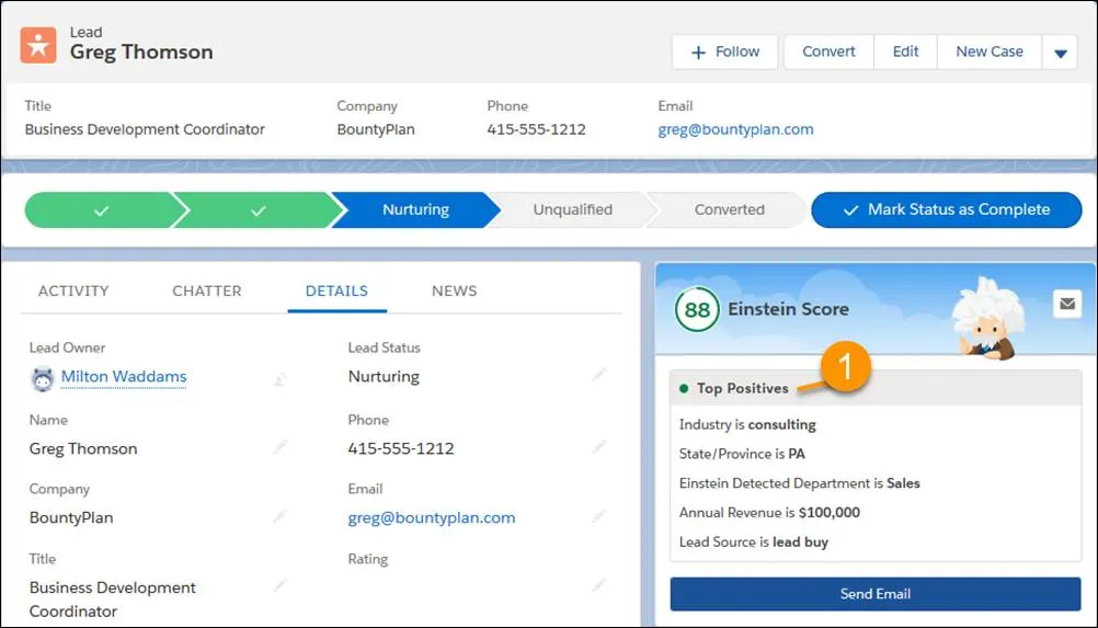 Salesforce High Velocity Sales and AI-powered Einstein Lead Scoring functionality 