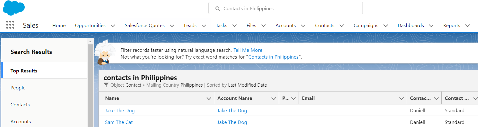 Einstein Search