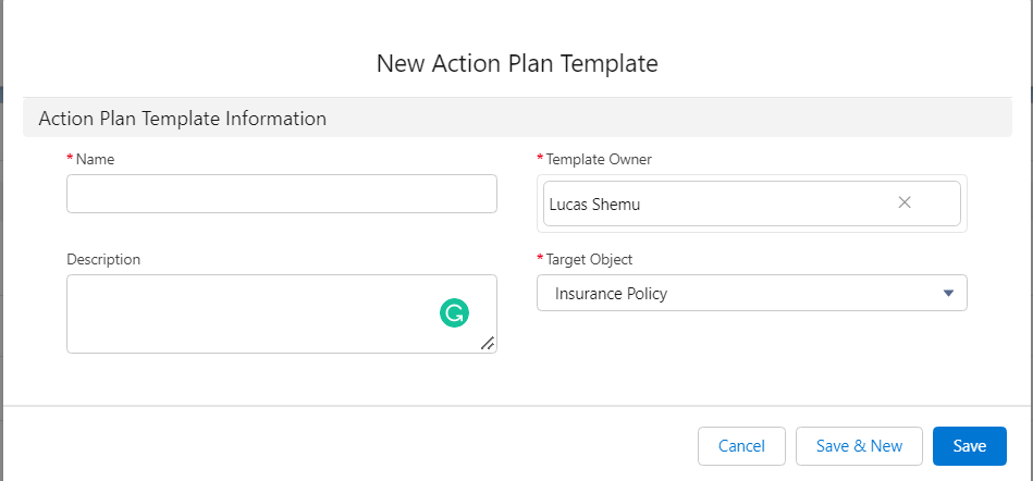 Action plan template