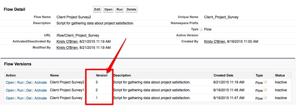 Revert to an earlier version if it worked better by selecting “Activate”